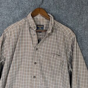 Woolrich Mens Plaid Button Down Shirt Long Sleeve Classic Outdoor Style